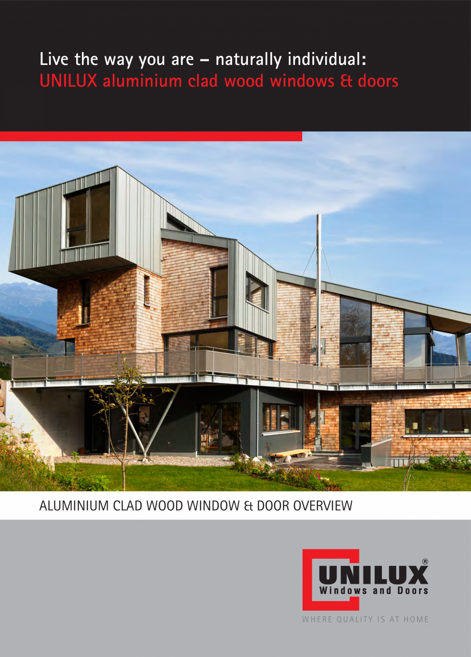 Pagina 1-Ferestre din lemn placate cu aluminiu UNILUX DESIGNLINE 0,7, DESIGNLINE 0,8, DesingLine Privacy...