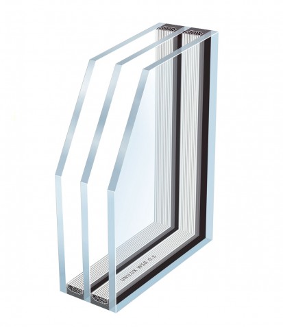 Sticla pentru ferestre din lemn placat cu aluminiu - SuperThermo3 DesingLine Privacy Sticla pentru ferestre din