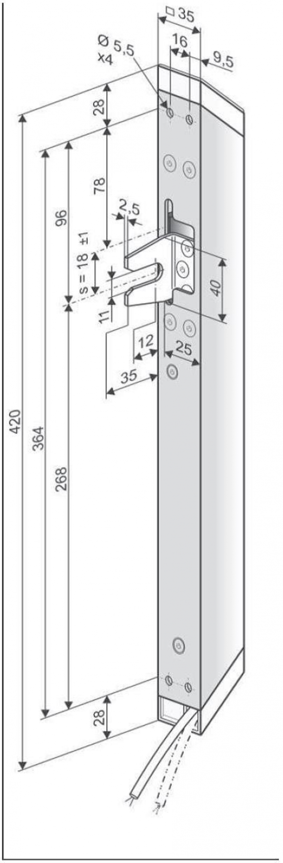Pagina 1-Sistem de actionare a inchiderii UNILUX FVR Fisa tehnica Engleza 
