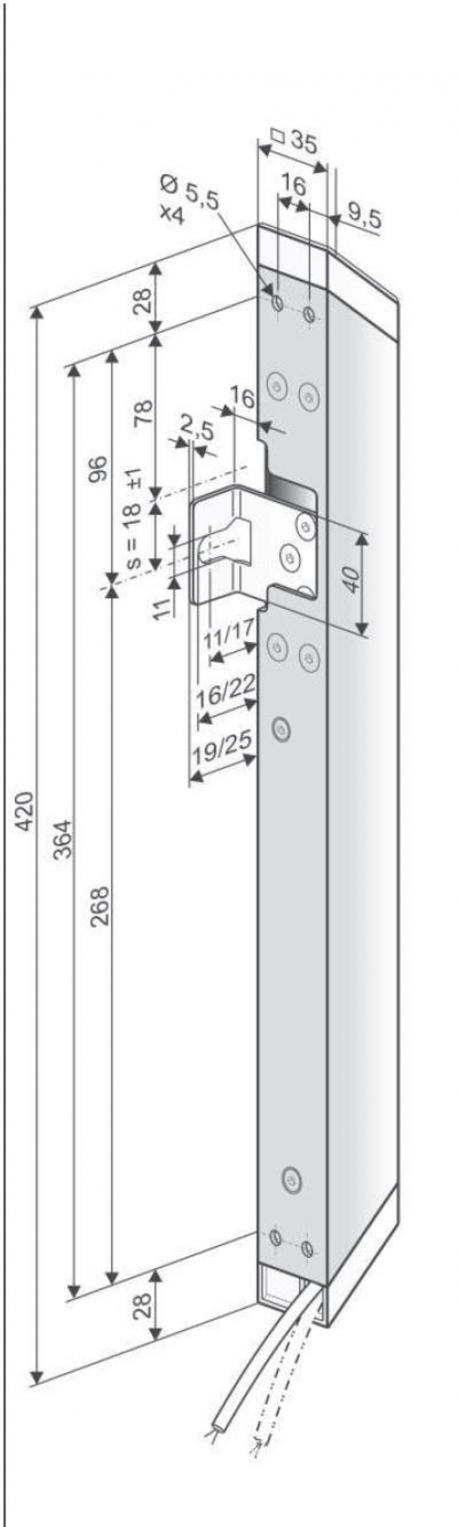 Pagina 1-Sistem de incuiere UNILUX FVB Fisa tehnica Engleza 