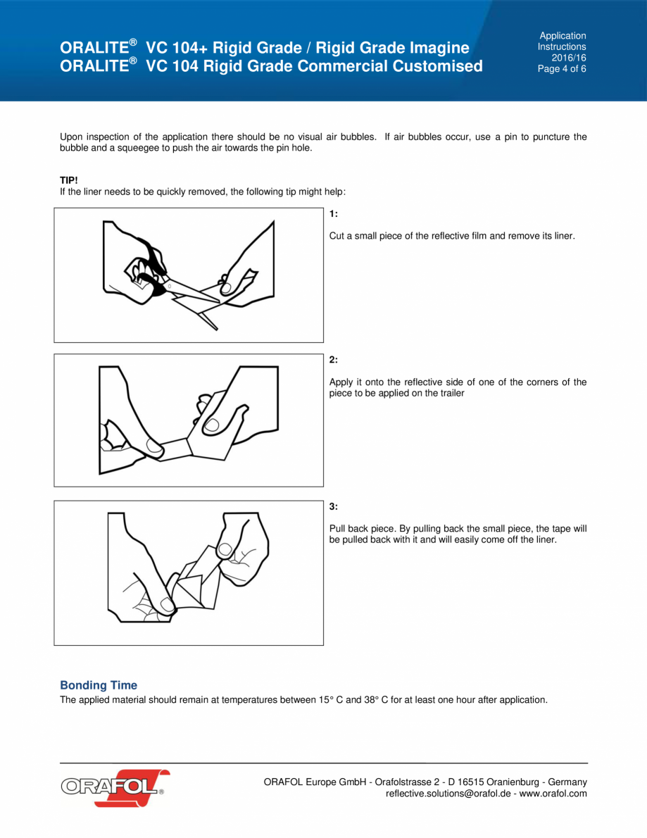 Pagina 4 - Instructiuni de aplicare pentru banda reflectorizanta pentru evidentierea cisternelor...