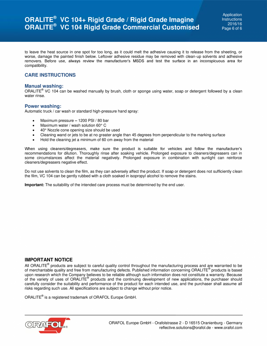 Pagina 6 - Instructiuni de aplicare pentru banda reflectorizanta pentru evidentierea cisternelor...