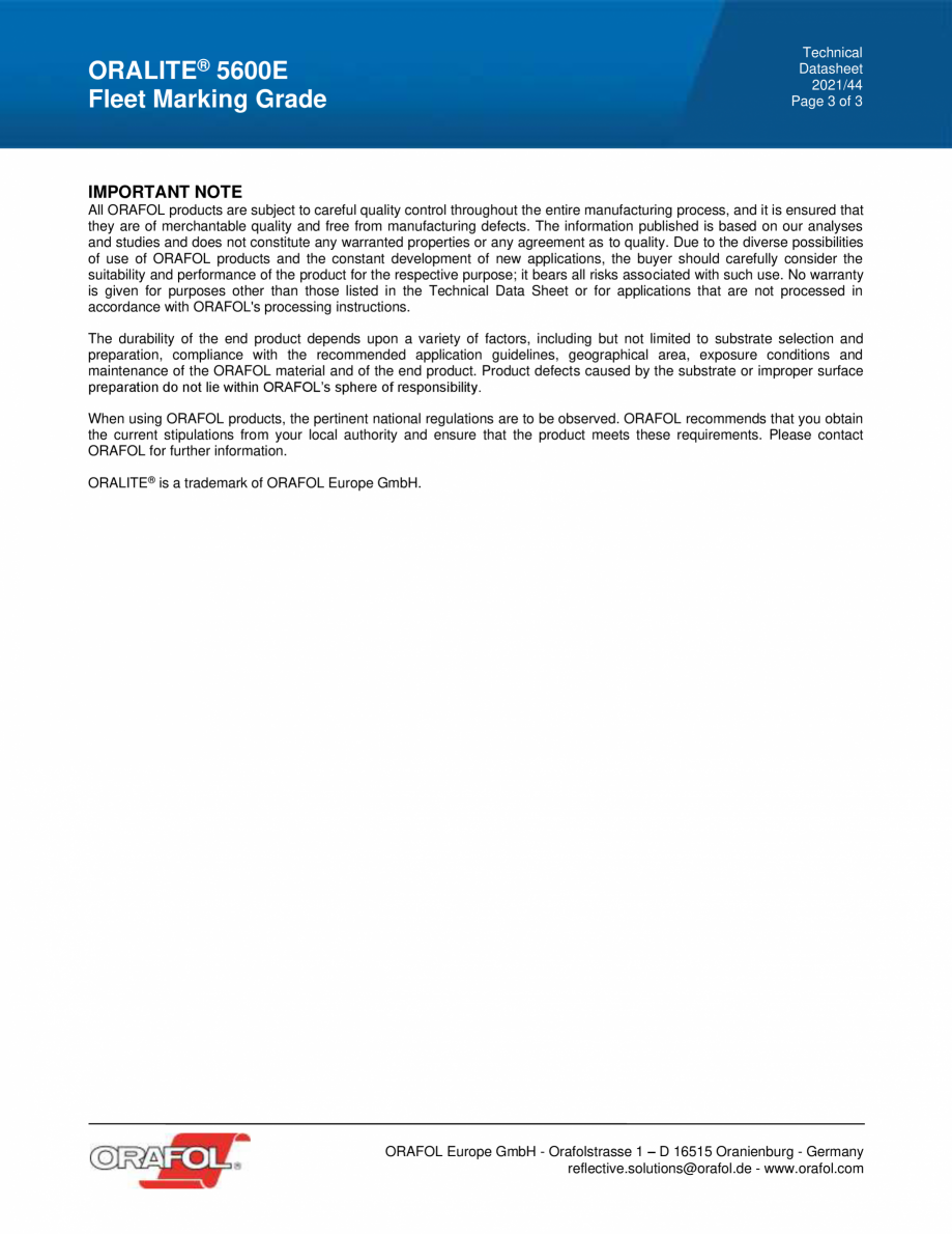 Pagina 3 - Banda reflectorizanta pentru inscriptionari publicitare sau masini ALGERNON ORALITE 5600E...