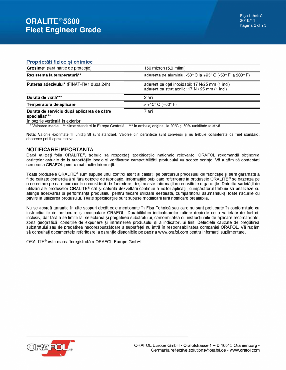 Pagina 3-Folie reflectorizanta pentru pentru aplicare pe vehicule/camioane/remorci ALGERNON ORALITE 5600...