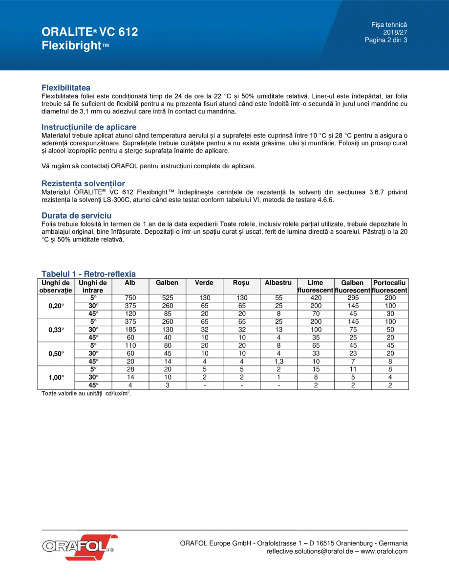 Pagina 2-Folie adeziva reflectorizanta pentru aplicarea pe vehiculele pentru servicii de urgenta ALGERNON...