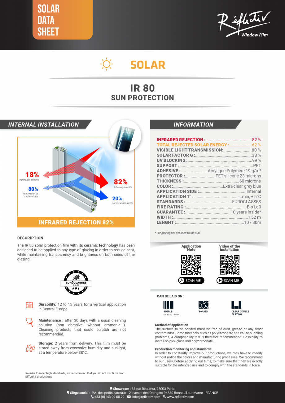 Pagina 1-Folie de protectie solara 62% ALGERNON IR 80 Fisa tehnica Engleza solar
data
sheet

SOLAR
IR 80

SUN...