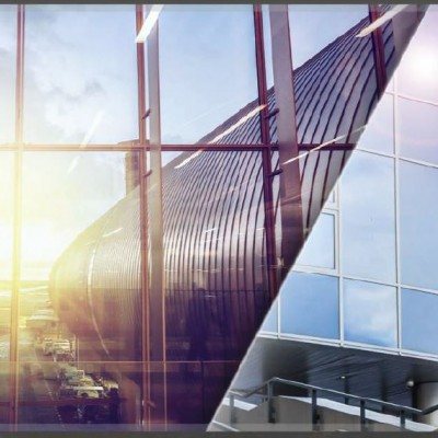 ALGERNON Exemplu de utilizare a foliei pentru exterior - Folii de protectie solara pentru spatii comerciale