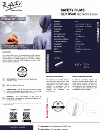 Folie securizare, pentru exterior, 110 microni