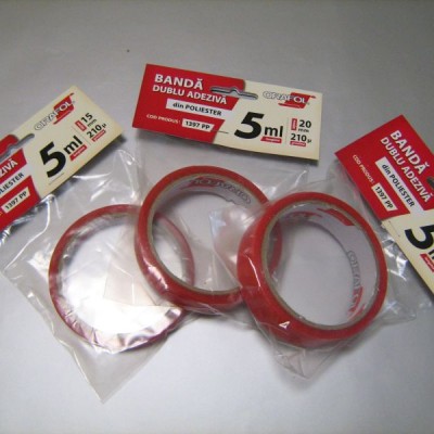 ALGERNON Banda dublu adeziva din poliester - 5 ml - Benzi dublu adezive pentru mobilier ALGERNON
