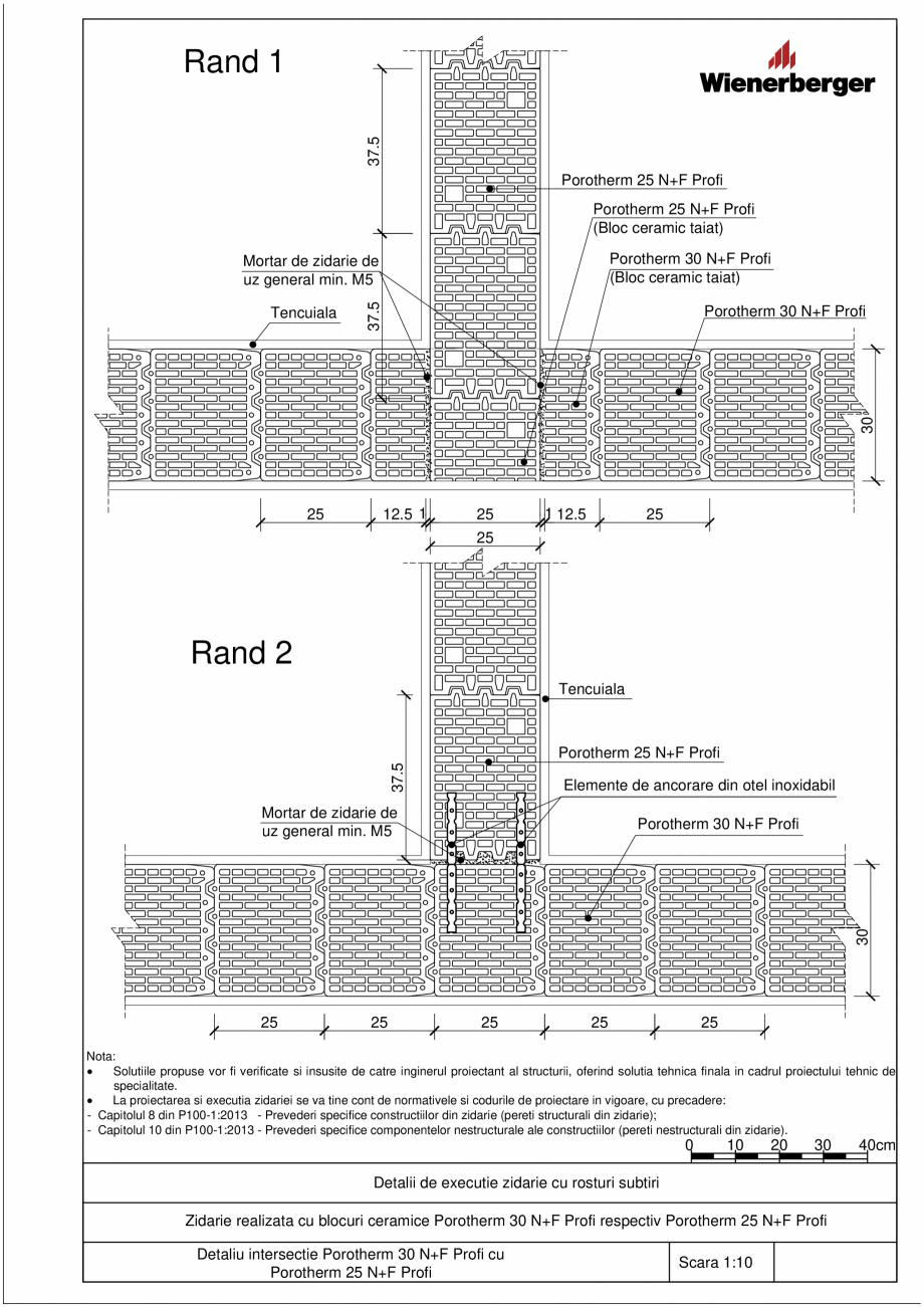 Pagina 6 - CAD-PDF Detalii tehnice bloc ceramic POROTHERM Detaliu de montaj 25 N+F Profi 