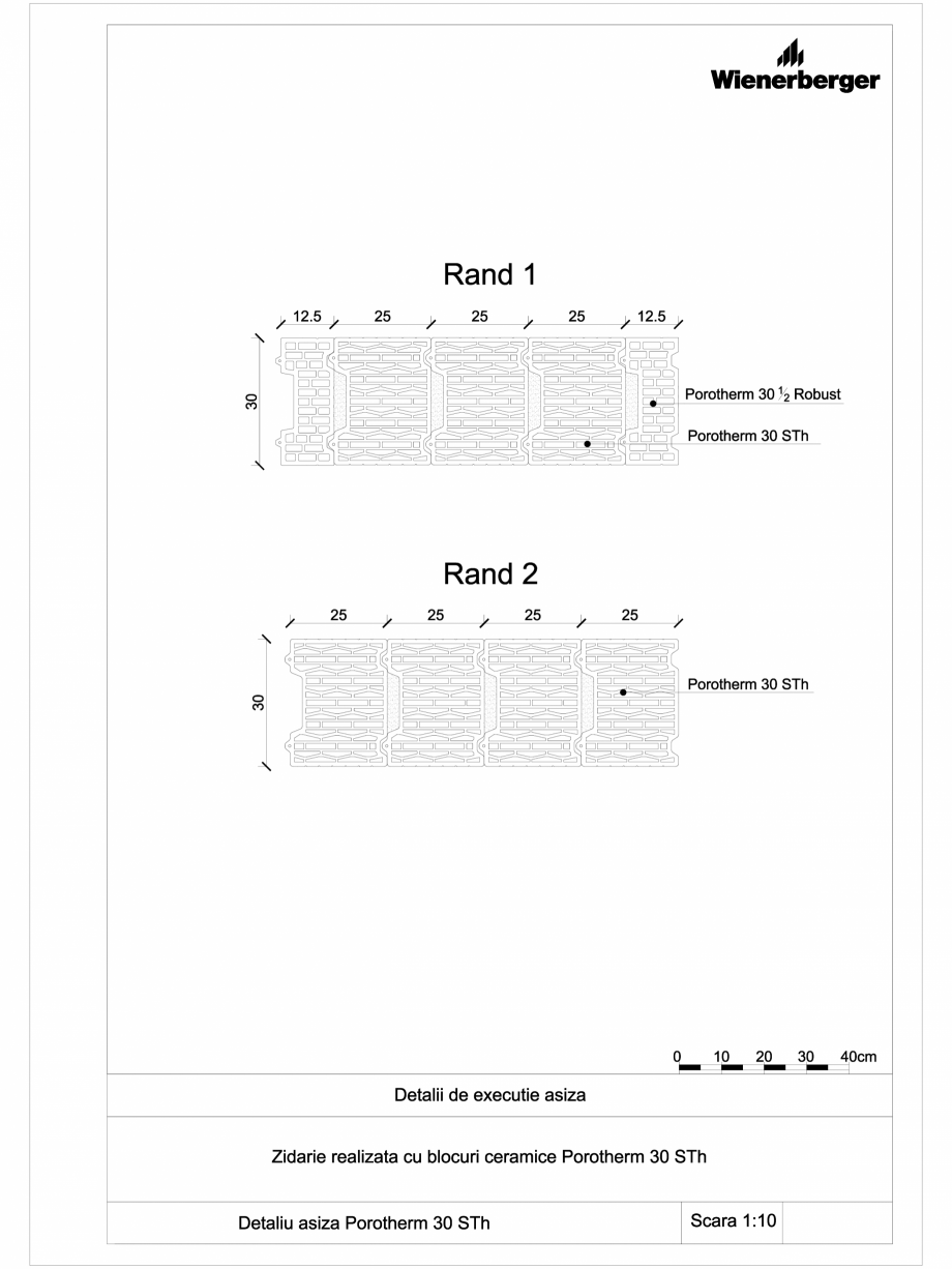 Pagina 1-CAD-DWG Detalii Porotherm 30 STh POROTHERM Detaliu de montaj 