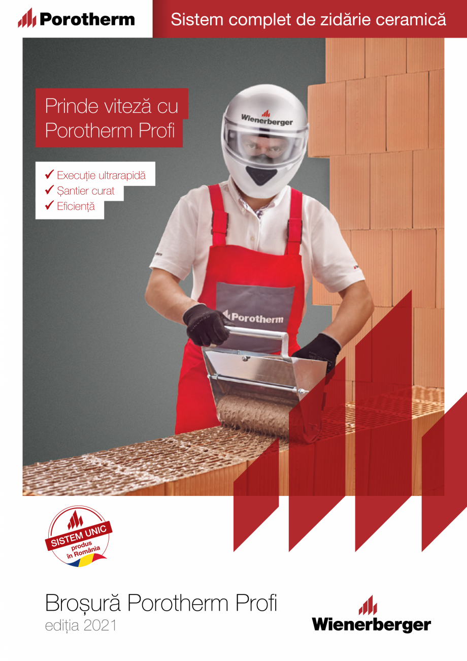 Pagina 1-Prinde viteza cu Porotherm Prof POROTHERM Catalog, brosura Romana Sistem complet de zidărie...