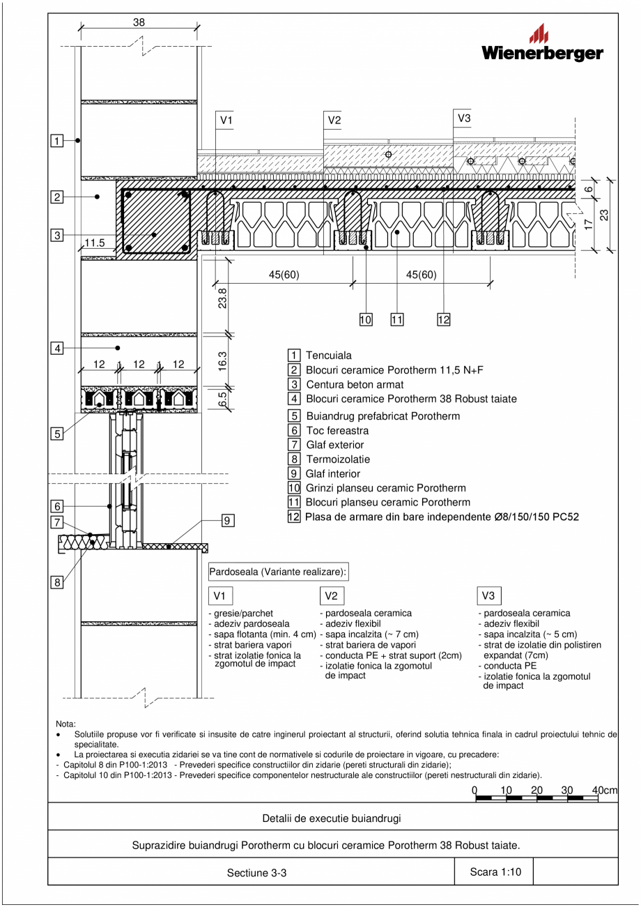 Pagina 6 - CAD-PDF Detalii tehnice buiandrugi Porotherm POROTHERM Detaliu de montaj A12 