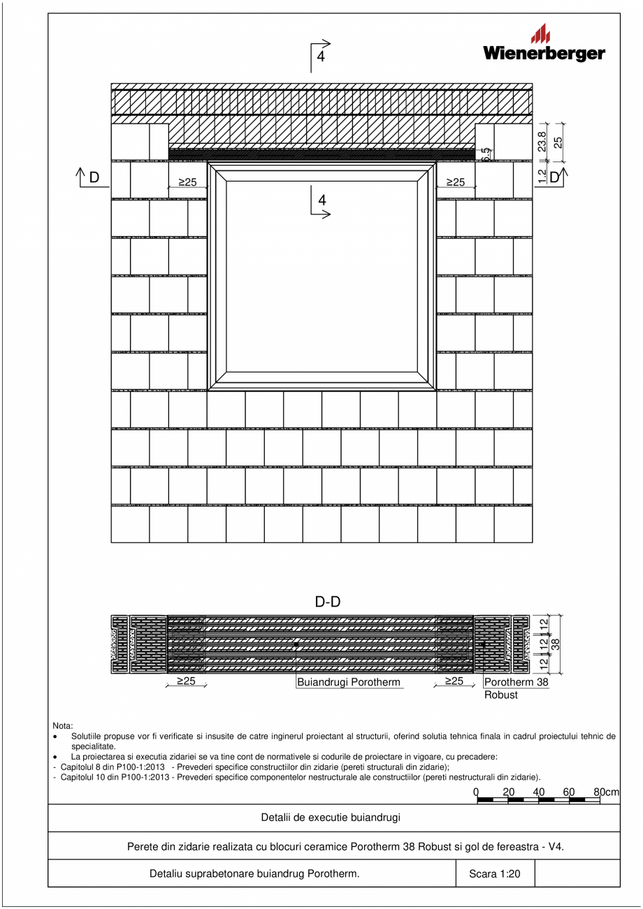 Pagina 7 - CAD-PDF Detalii tehnice buiandrugi Porotherm POROTHERM Detaliu de montaj A12 