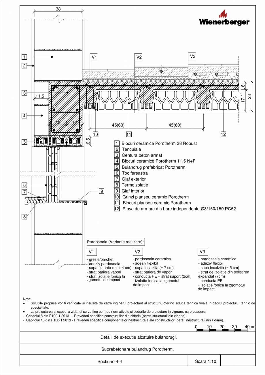 Pagina 8 - CAD-PDF Detalii tehnice buiandrugi Porotherm POROTHERM Detaliu de montaj A12 