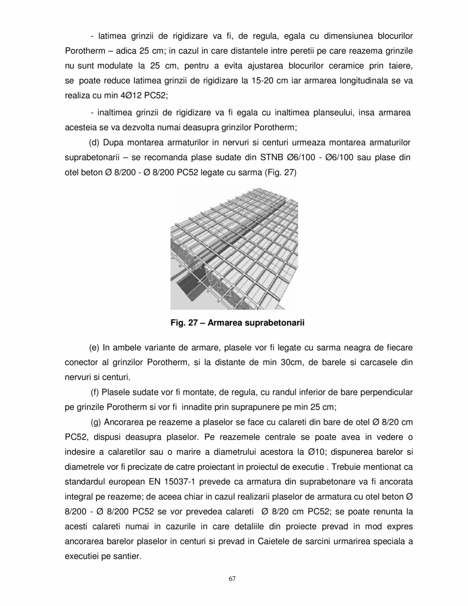 Pagina 68 - Indrumator pentru utilizarea planseelor Porotherm POROTHERM 60, 45, grinda planseu...