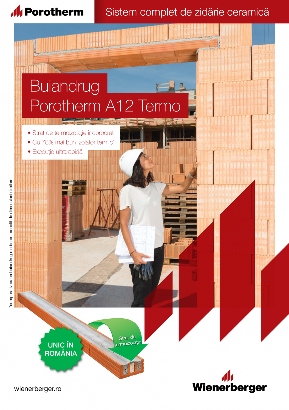 Pagina 1-Buiandrug Porotherm POROTHERM A12 Termo Catalog, brosura Romana Sistem complet de zidărie ceramică...