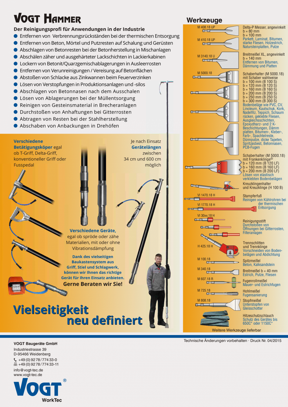 Pagina 2 - Masini pentru decopertare pereti si tavane VOGT Fisa tehnica Germana anlagen und -silos...