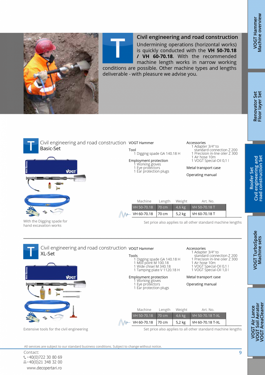 Pagina 9- Catalog produse VOGT 2015 VOGT Hammer VH 30-90 S XL Catalog, brosura Engleza e - with
pleasure we...