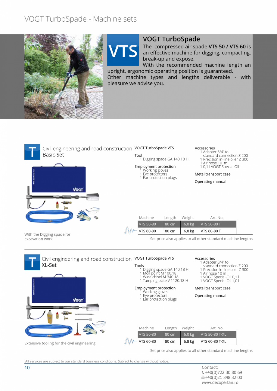 Pagina 10- Catalog produse VOGT 2015 VOGT Hammer VH 30-90 S XL Catalog, brosura Engleza ation

Length

VH...