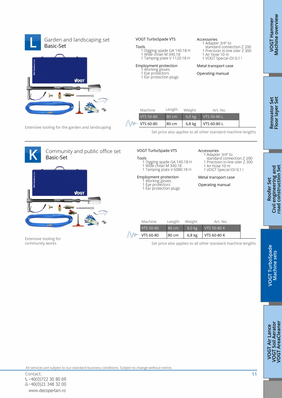 Pagina 11- Catalog produse VOGT 2015 VOGT Hammer VH 30-90 S XL Catalog, brosura Engleza ployment protection
1 ...
