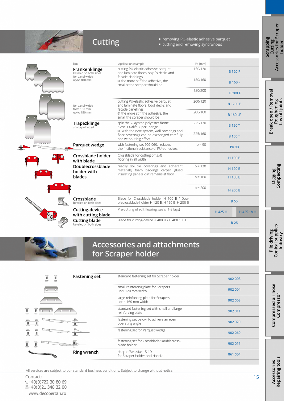 Pagina 15- Catalog produse VOGT 2015 VOGT Hammer VH 30-90 S XL Catalog, brosura Engleza 0
1 Air hose 10 m
1...