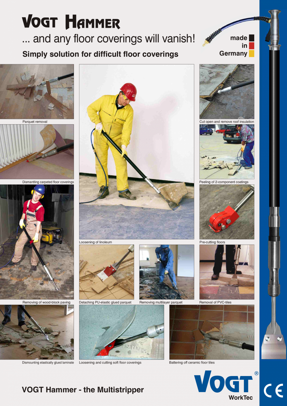 Pagina 1-Masini pentru decopertare pardoseli VOGT Hammer VH 50-130 B XL, Hammer VH 60-130 D XL Fisa tehnica...