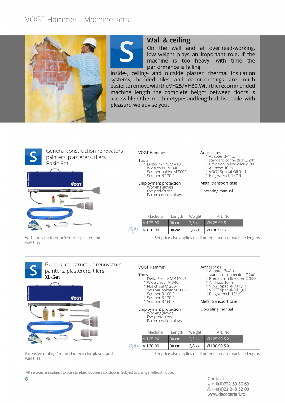 Pagina 6 - Catalog produse VOGT 2015 VOGT Catalog, brosura Engleza Flat chisel M 200
1 Scraper...