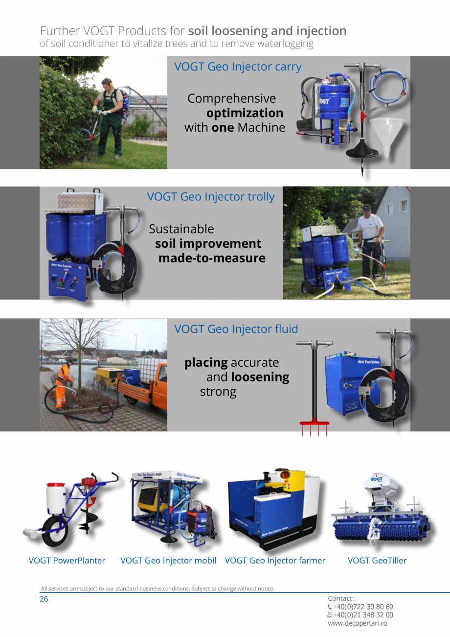 Pagina 26-Catalog produse VOGT 2015 VOGT Catalog, brosura Engleza our standard business conditions. Subject to...