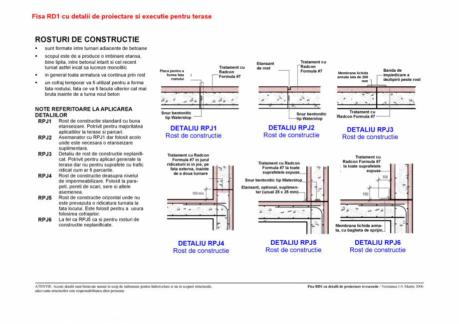 Pagina 1-CAD-PDF Fisa RD cu detalii de proiectare si executie pentru terase UNICO PROFIT Detaliu de montaj...