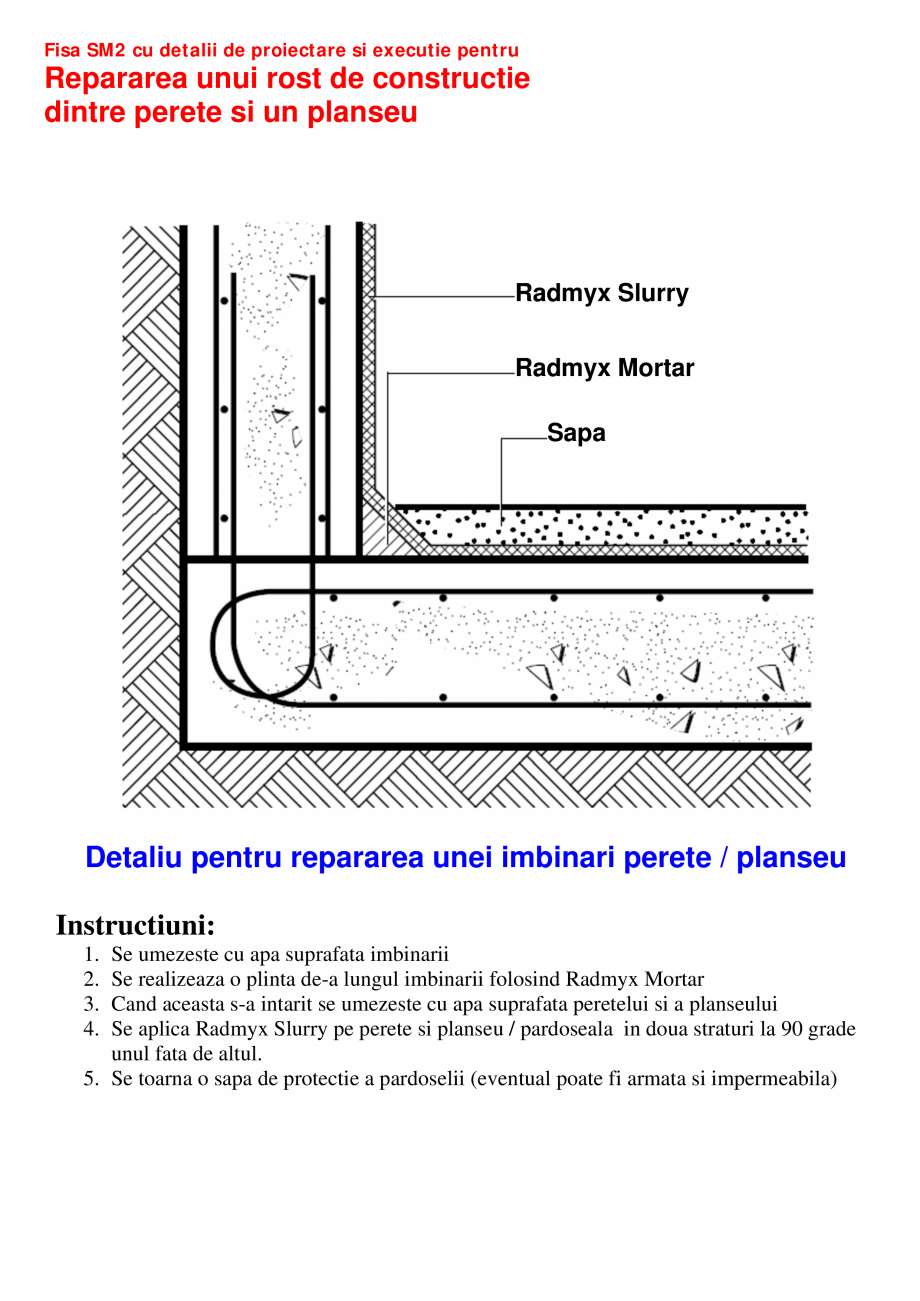 Pagina 2 - CAD-PDF Fisa SM1 cu detalii de proiectare si executie pentru reparatii UNICO PROFIT...