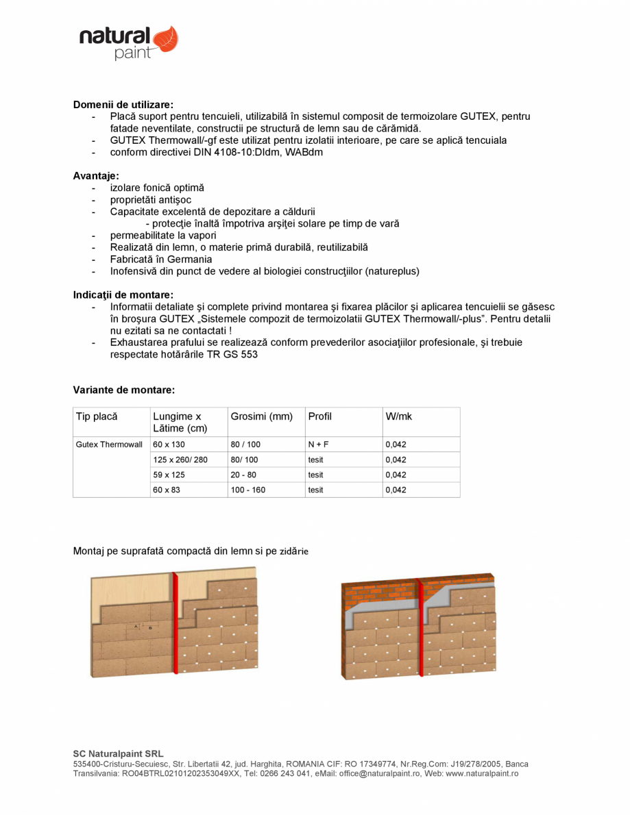 Pagina 2-Placa suport pentru tencuieli GUTEX Thermowall Fisa tehnica Romana 00/120/140/1
60
1300
600
1276 x...