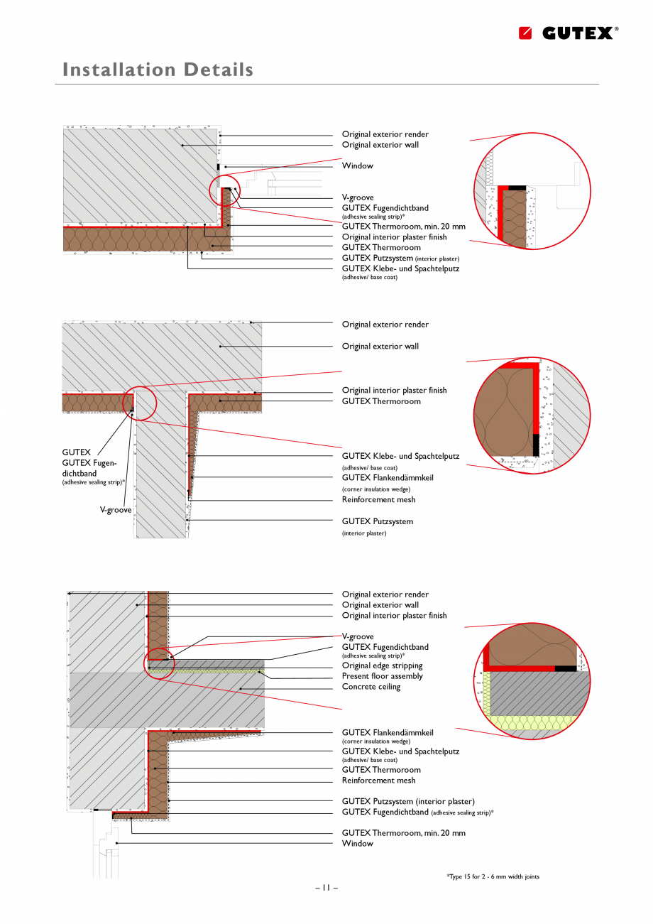 Pagina 11-Placa izolatoare monostrat din fibre lemnoase GUTEX Thermoroom Catalog, brosura Engleza s (in cm)
24...