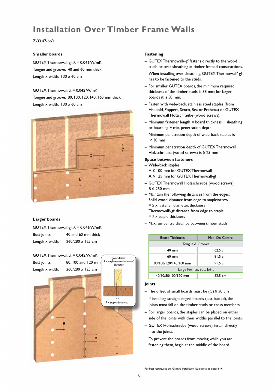 Pagina 5-Placa din fibre lemnoase suport pentru tencuieli GUTEX Thermowall Catalog, brosura Engleza  4–

...