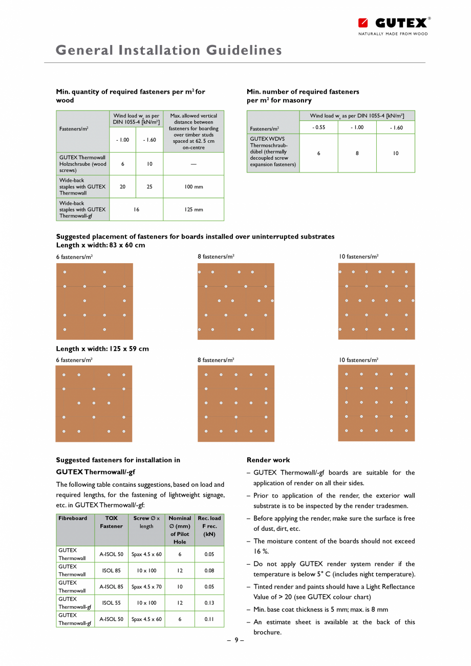 Pagina 8-Placa din fibre lemnoase suport pentru tencuieli GUTEX Thermowall Catalog, brosura Engleza he...