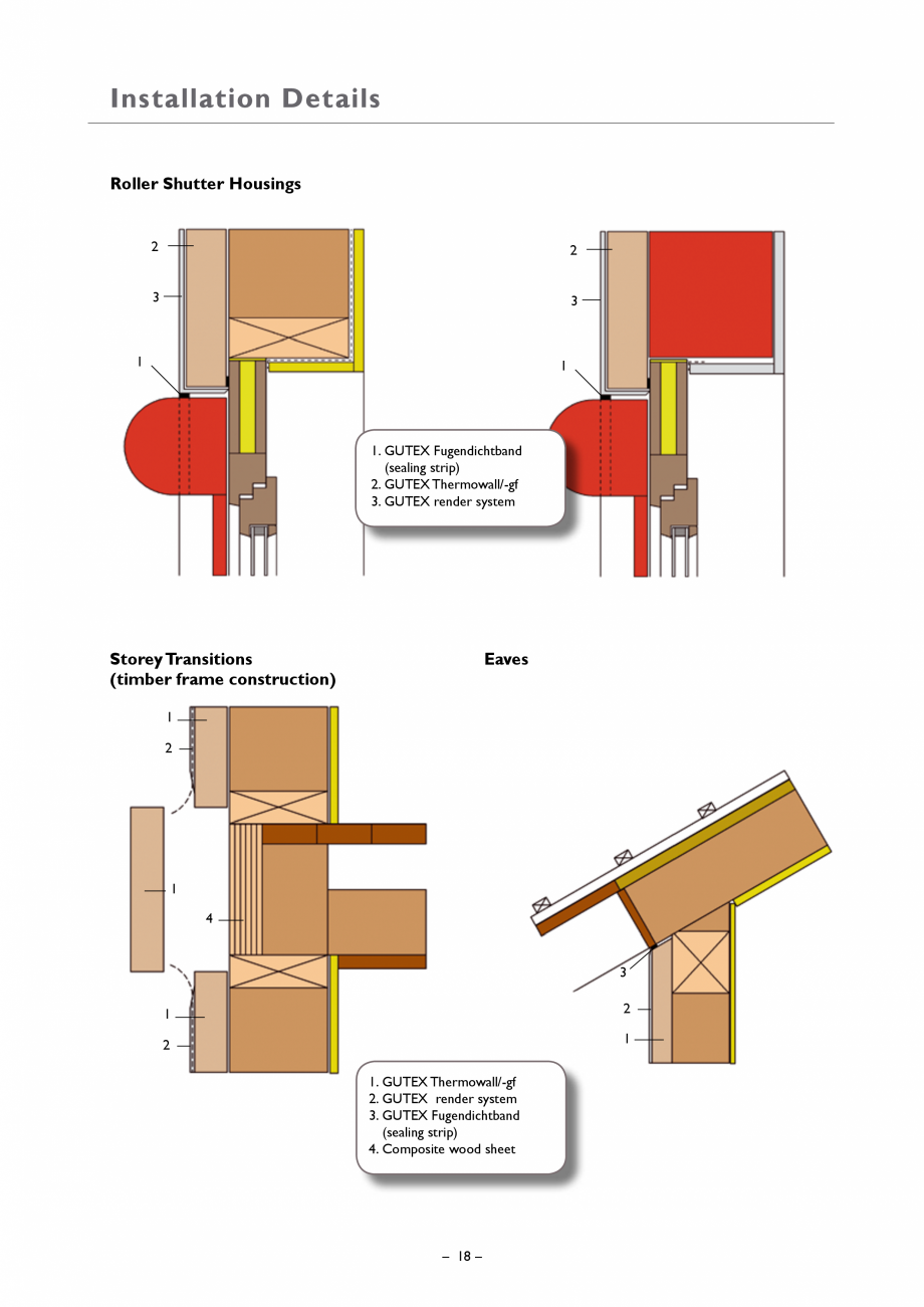 Pagina 18 - Placa din fibre lemnoase suport pentru tencuieli GUTEX Thermowall Catalog, brosura...