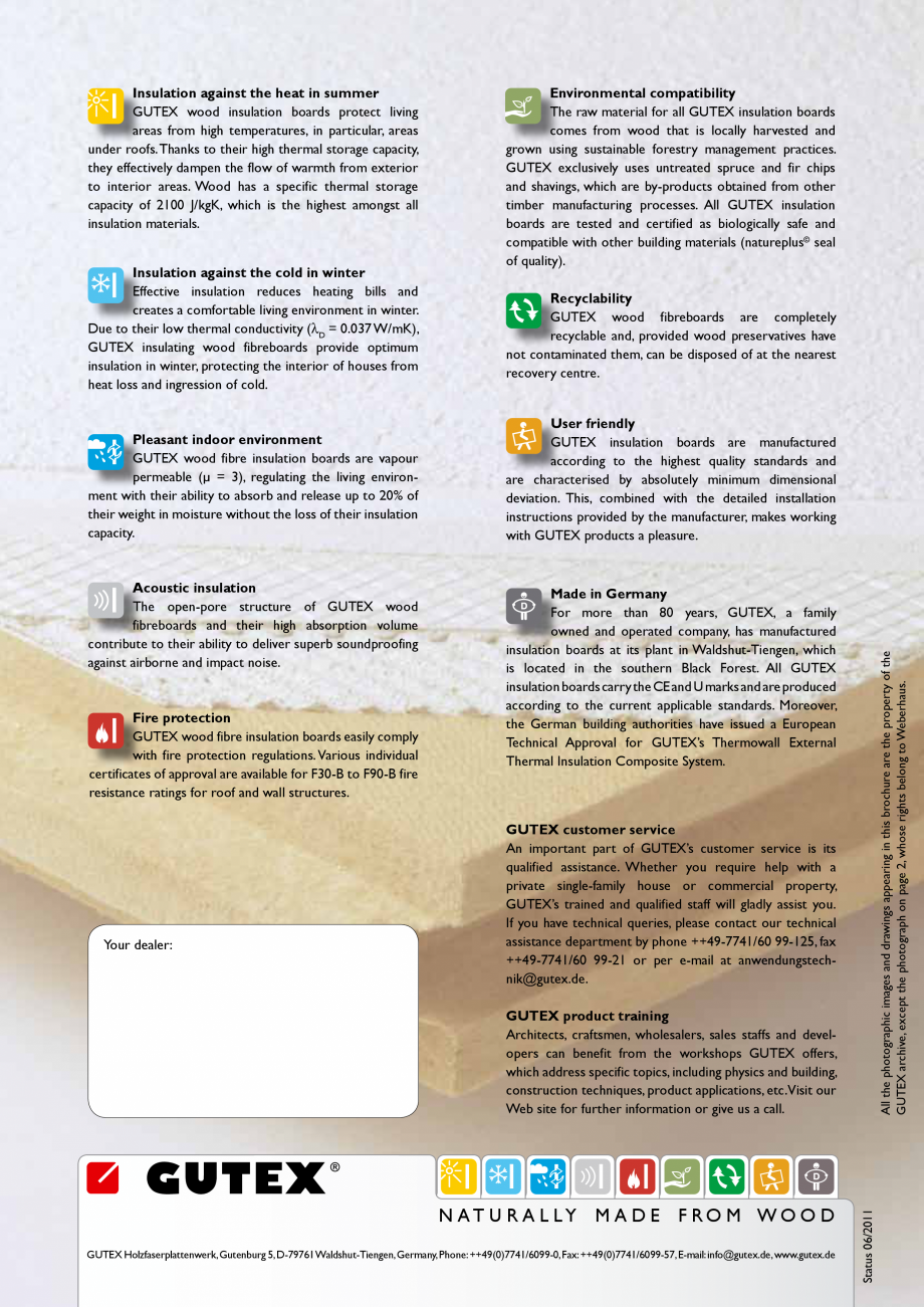 Pagina 28-Placa din fibre lemnoase suport pentru tencuieli GUTEX Thermowall Catalog, brosura Engleza the...