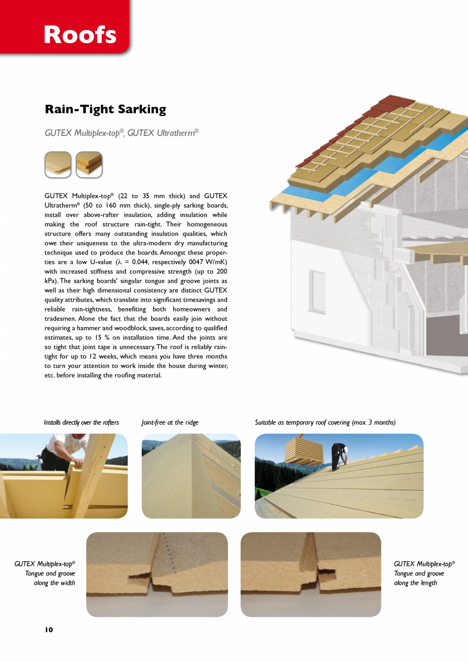 Pagina 10 - Aplicarea si instalarea placilor din fibre lemnoase GUTEX Multiplex-top, Multitherm,...