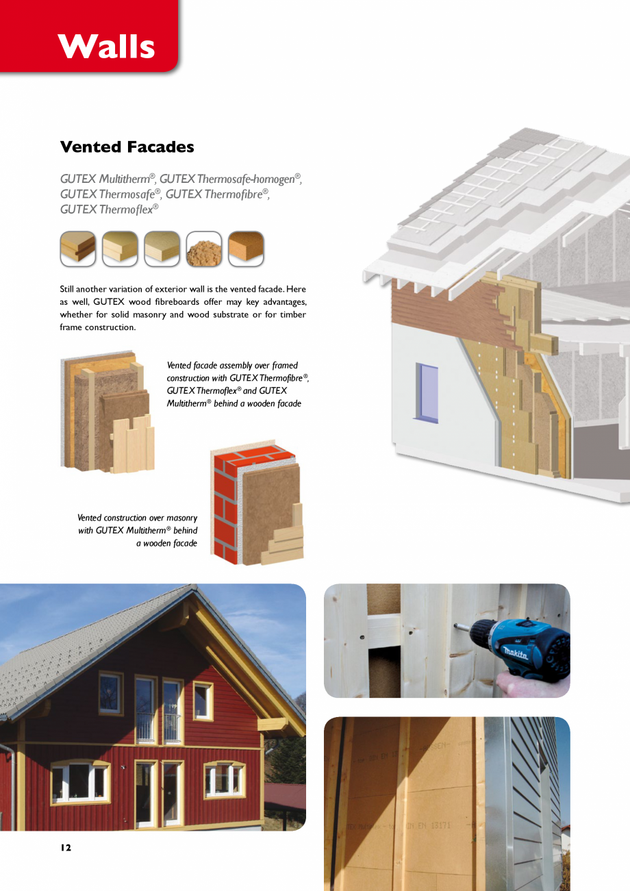 Pagina 12-Aplicarea si instalarea placilor din fibre lemnoase GUTEX Multiplex-top, Multitherm, Thermoflex,...