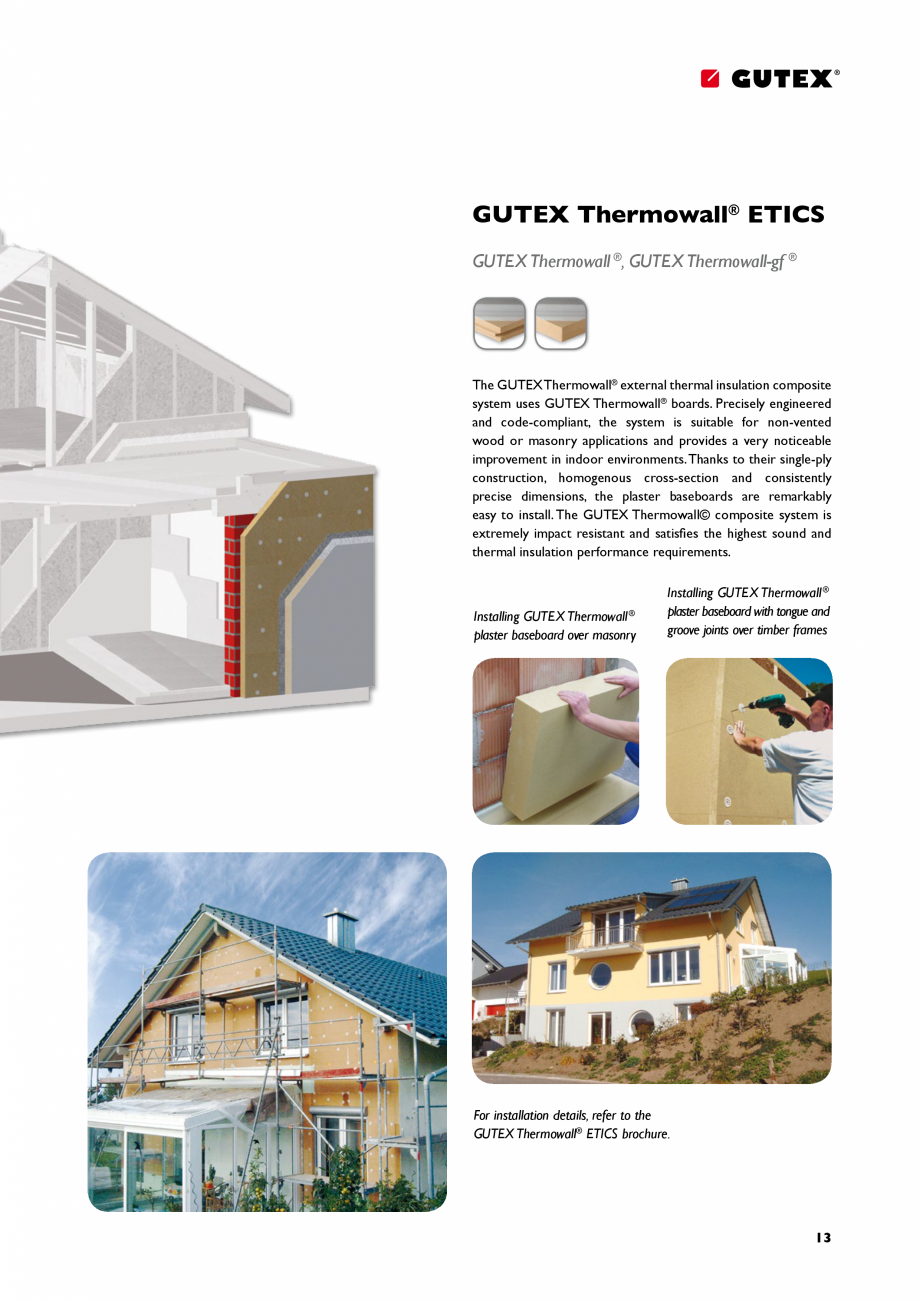 Pagina 13-Aplicarea si instalarea placilor din fibre lemnoase GUTEX Multiplex-top, Multitherm, Thermoflex,...