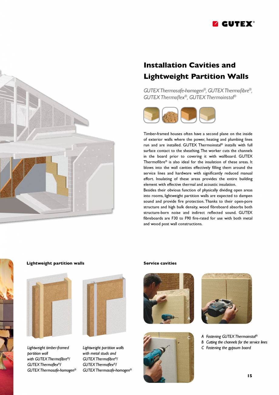 Pagina 15-Aplicarea si instalarea placilor din fibre lemnoase GUTEX Multiplex-top, Multitherm, Thermoflex,...