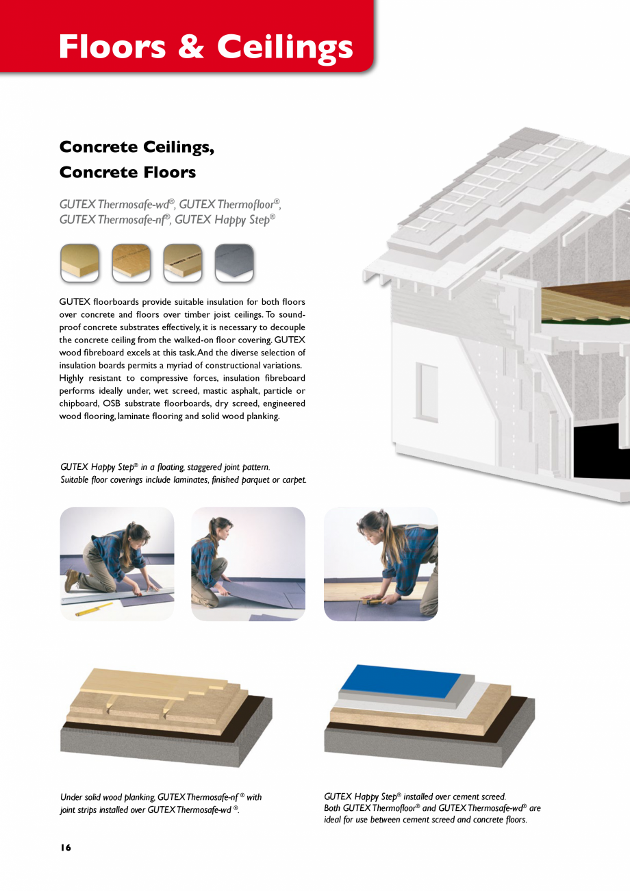 Pagina 16-Aplicarea si instalarea placilor din fibre lemnoase GUTEX Multiplex-top, Multitherm, Thermoflex,...