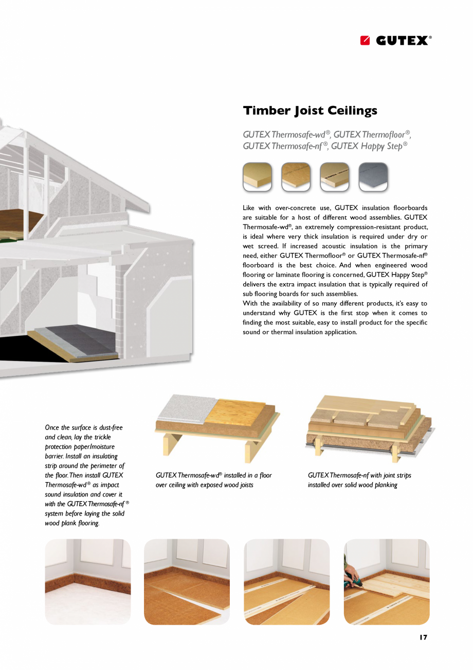 Pagina 17-Aplicarea si instalarea placilor din fibre lemnoase GUTEX Multiplex-top, Multitherm, Thermoflex,...