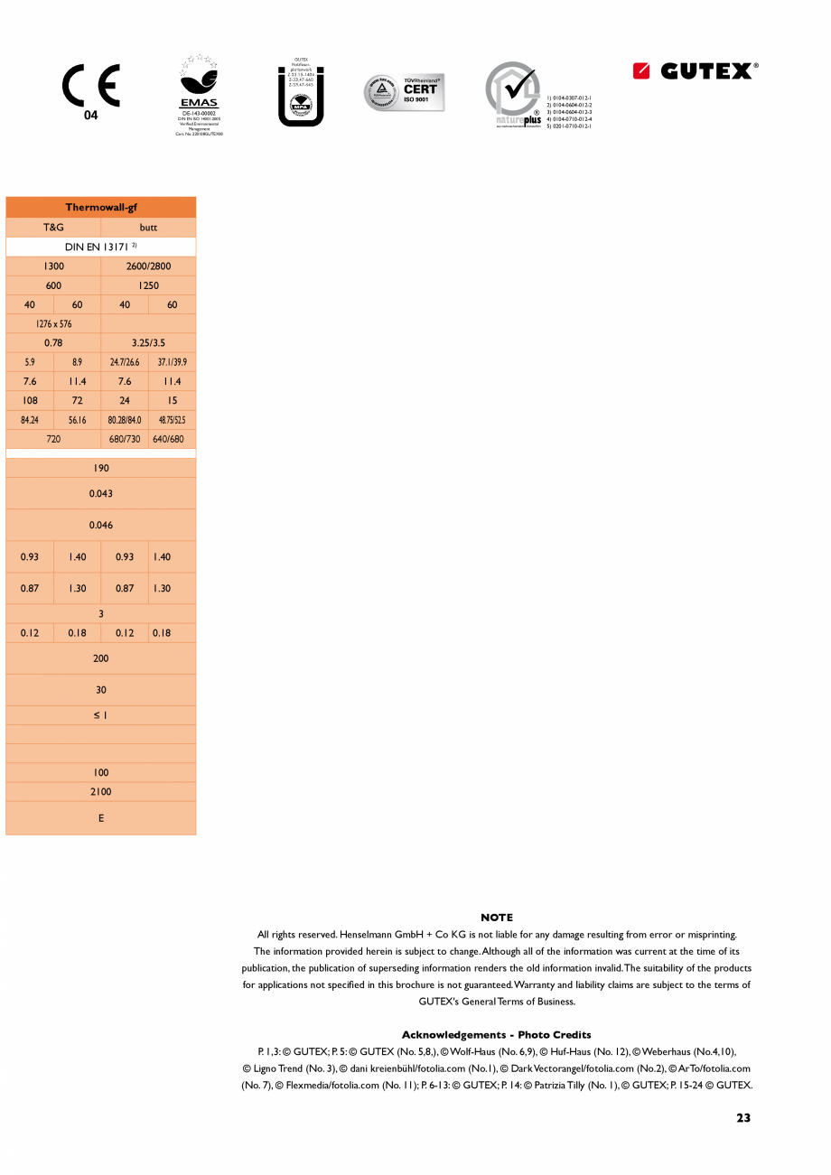 Pagina 23-Aplicarea si instalarea placilor din fibre lemnoase GUTEX Multiplex-top, Multitherm, Thermoflex,...