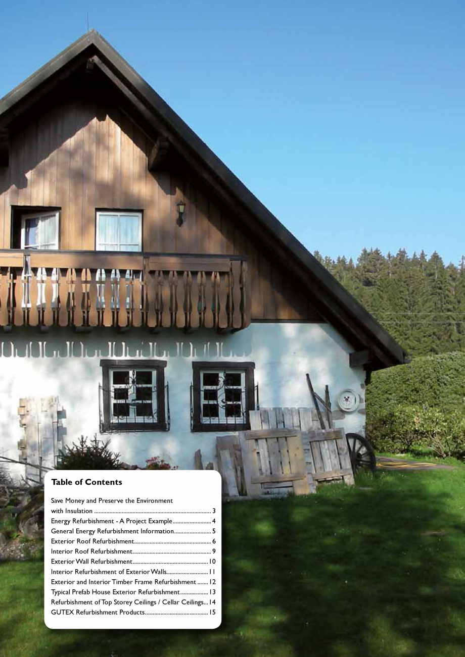 Pagina 2-Renovarea energetica a cladirilor cu placi din fibre lemnoase Gutex GUTEX Multiplex-top, Multitherm,...