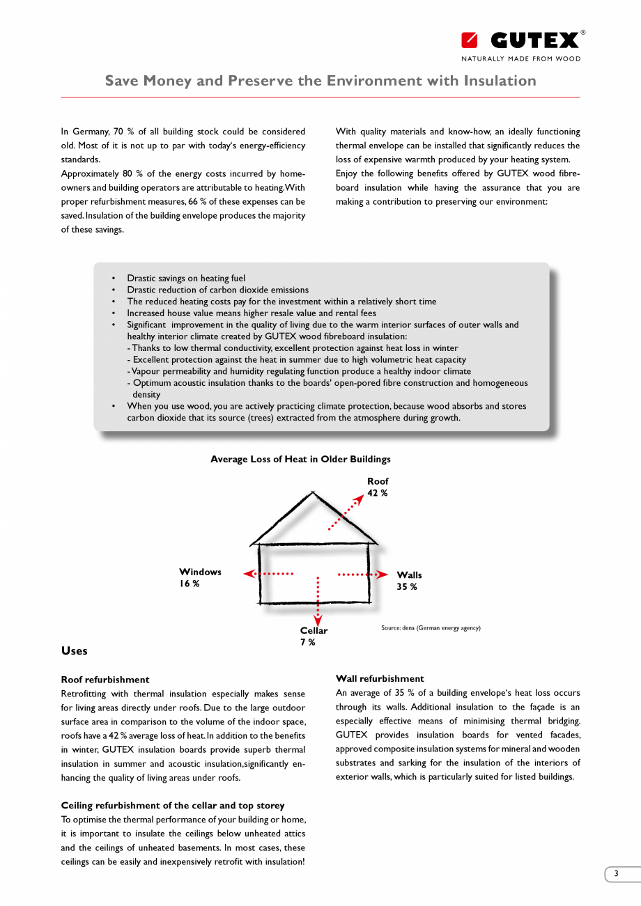 Pagina 3-Renovarea energetica a cladirilor cu placi din fibre lemnoase Gutex GUTEX Multiplex-top, Multitherm,...