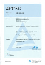 Certificat Gutex ISO 9001:2008 GUTEX
