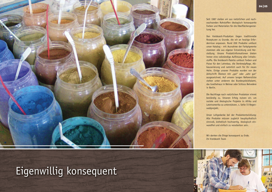 Pagina 3-Tencuieli decorative KREIDEZEIT 960.2-960.3, 968-969, 980-982, Tadelakt 275.1-275.4 Catalog, brosura...