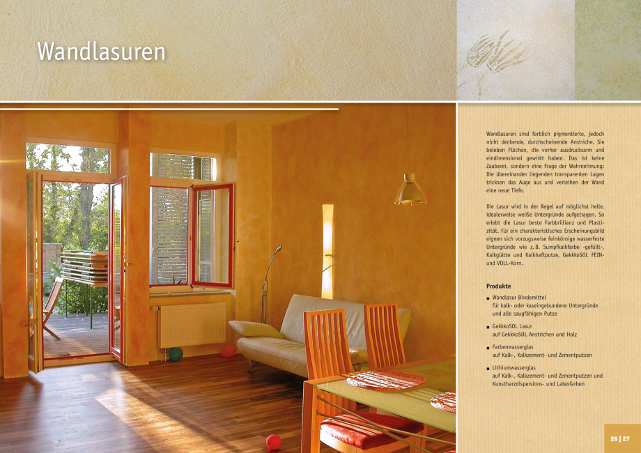 Pagina 14-Tencuieli decorative KREIDEZEIT 960.2-960.3, 968-969, 980-982, Tadelakt 275.1-275.4 Catalog, brosura...