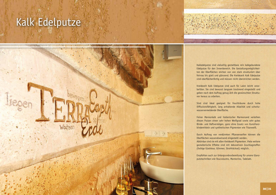 Pagina 16-Tencuieli decorative KREIDEZEIT 960.2-960.3, 968-969, 980-982, Tadelakt 275.1-275.4 Catalog, brosura...